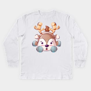 Cute Deer Kids Long Sleeve T-Shirt